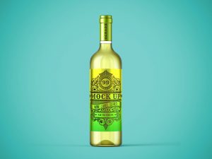 Label Wine Bottle Mockup