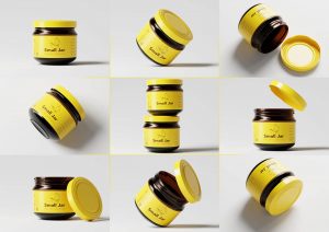 300ml Squat Jar Mockups