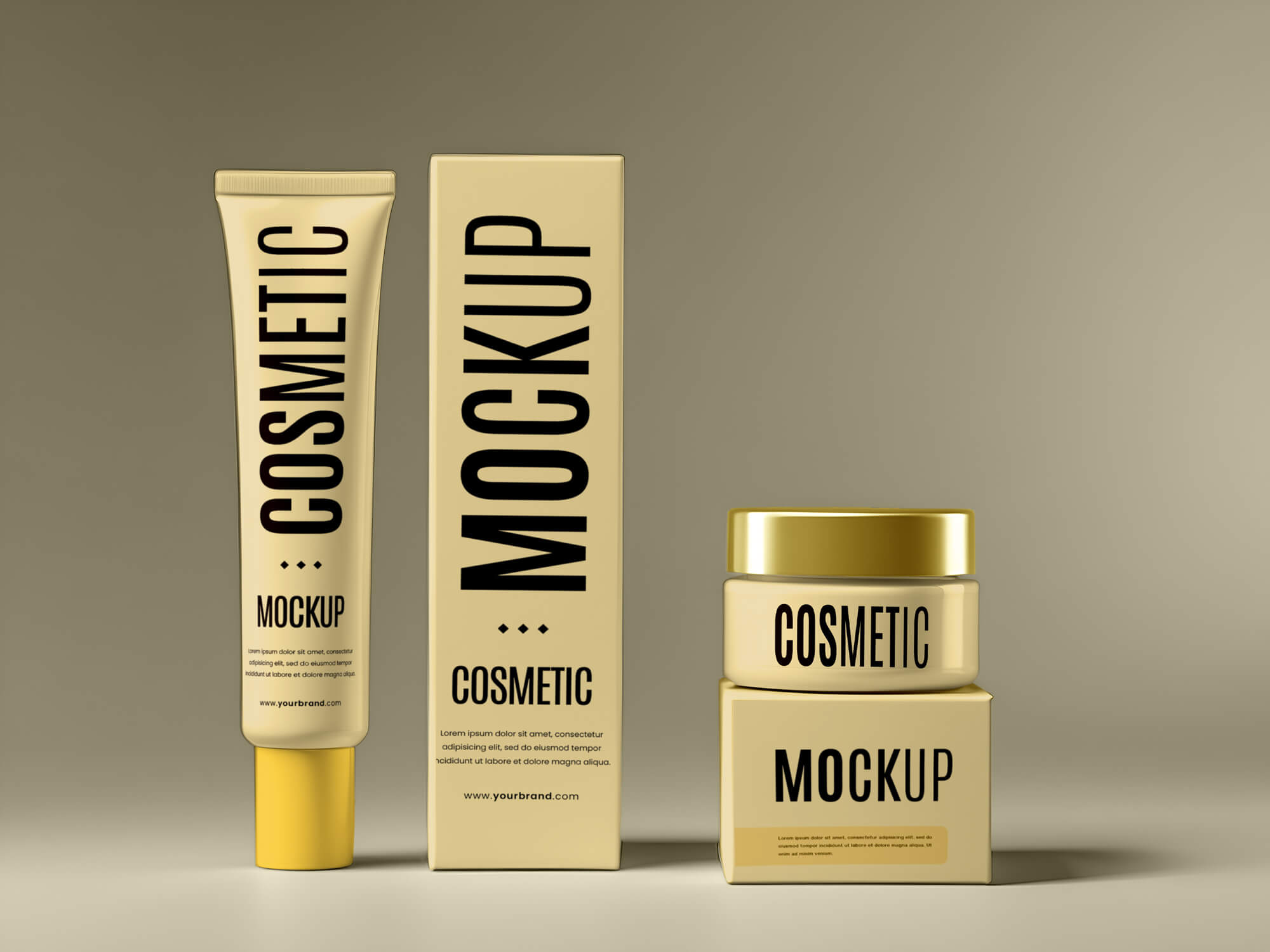 Cream Tube Box Cosmetic Mockup