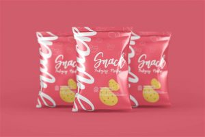 Foil Pack Chips Snacks Mockup