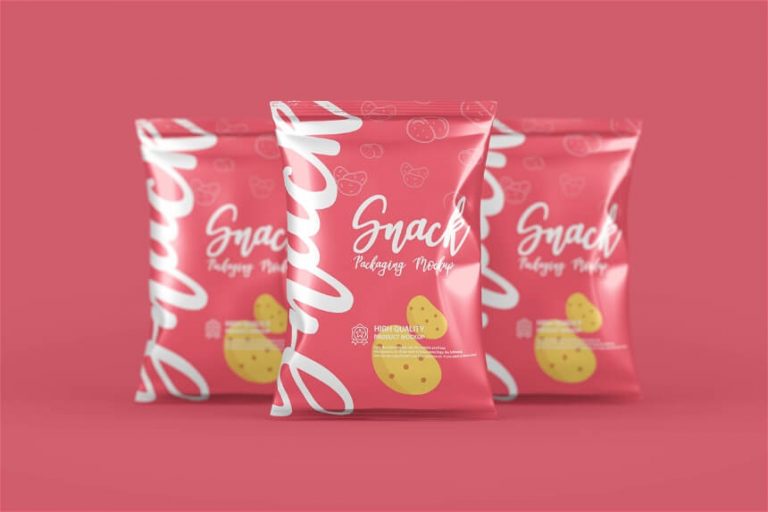 Foil Pack Chips Snacks Mockup