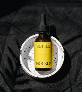 Free Cosmetic Bottle with Label Mockup1