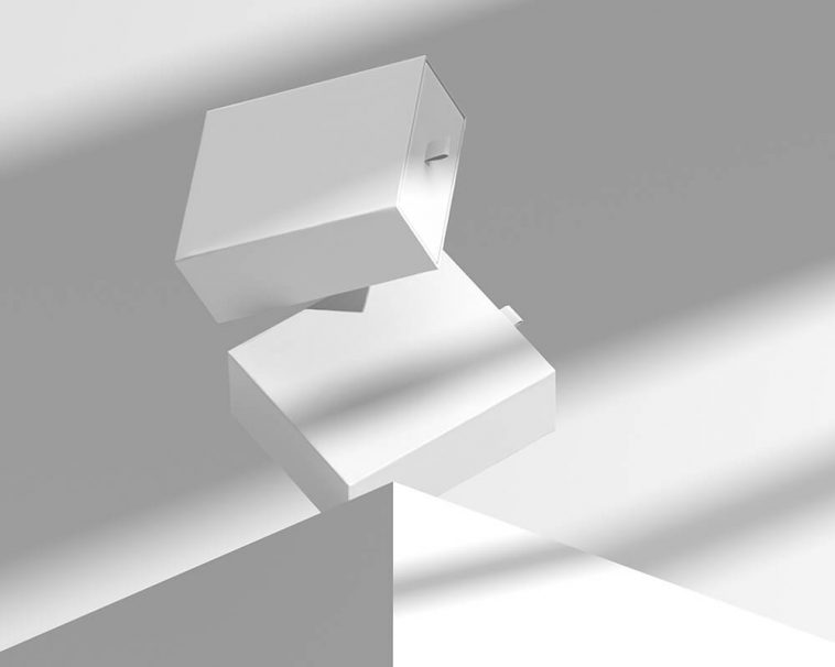 Free Two Slide Box Mockup Floating Style - Free Packaging Mockup