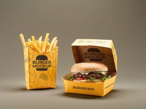 Hamburger Box Mockup