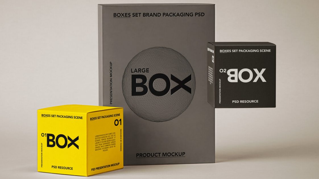 Free Box Mockup for Packaging - Package Mockups