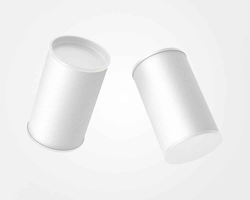 Free Floating Paper Can Packaging Mockup2
