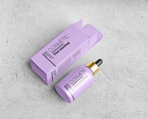 Free Matt Cosmetic Dropper with Box Mockup1