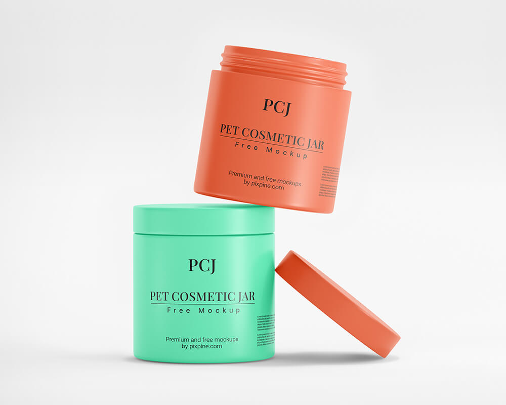 Free PET Cosmetic Jar Mockup1