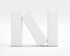 Free Three Vertical Packaging Box Mockup - PacageMockup