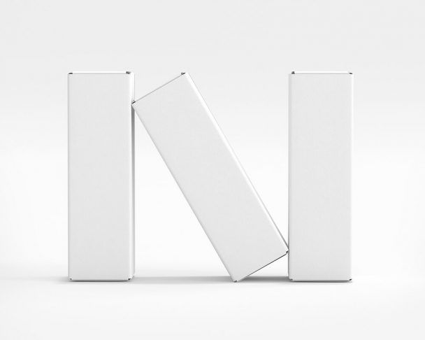 Free Three Vertical Packaging Box Mockup - PacageMockup