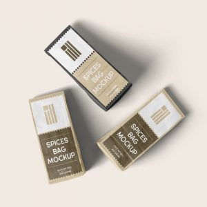 Free Lying Eco Paper Bag Mockups1