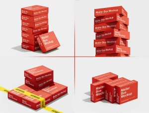 Cardboard Boxes Mockup