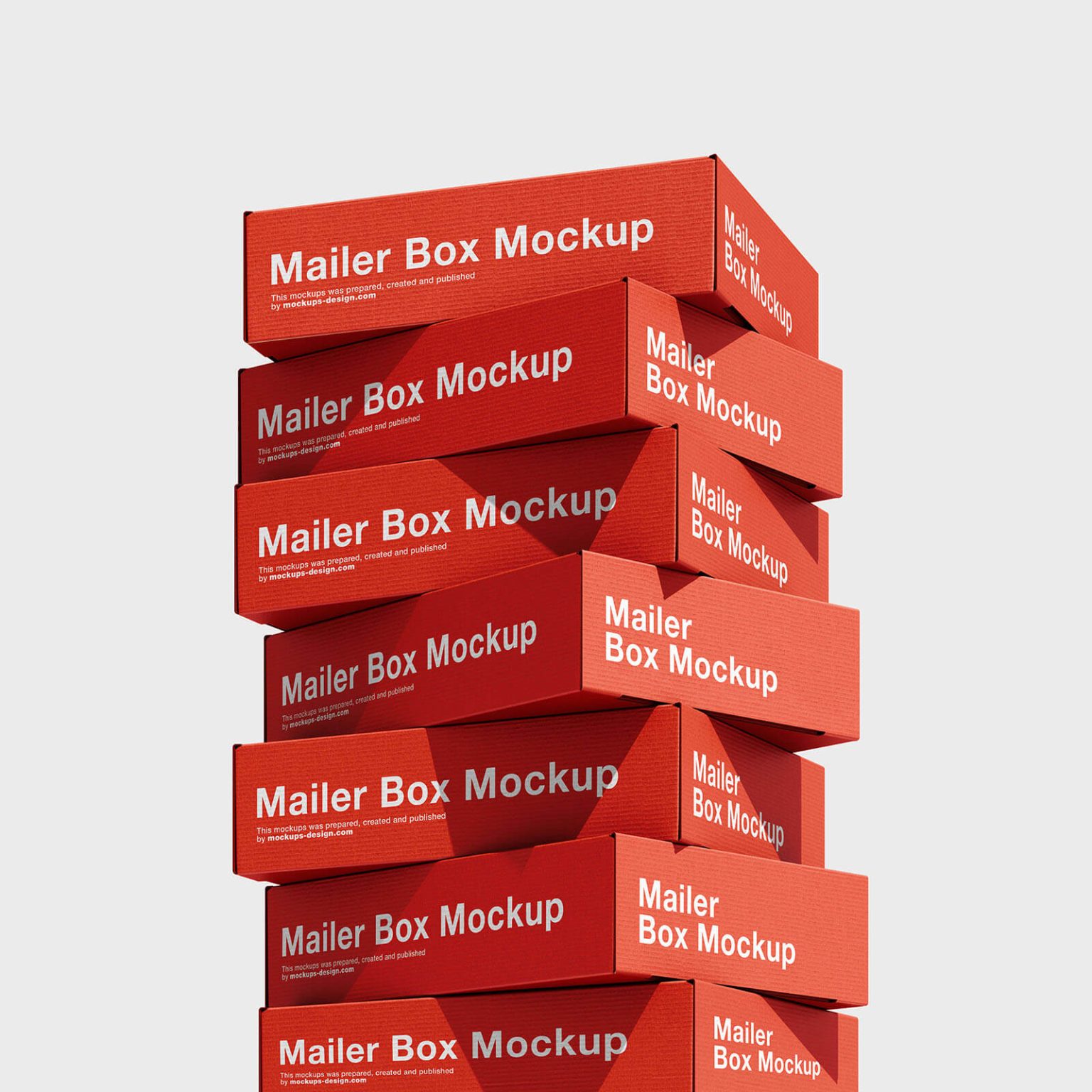 6 Free Stack Of Cardboard Mailer Boxes Mockup PSD Files - PacageMockup