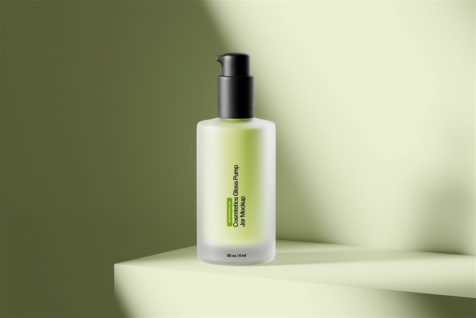 Cosmetics Glass Pump Jar Mockup2