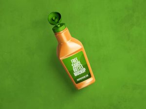 Free Chili Tomato Ketchup Squeeze Sauce Bottle Mockup PSD