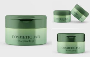 Free Cosmetic Jar PSD Mockup Set