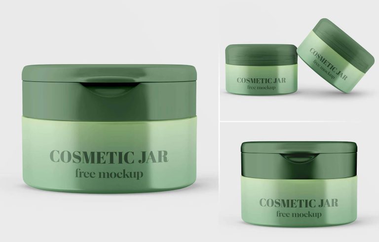 Free Cosmetic Jar PSD Mockup Set