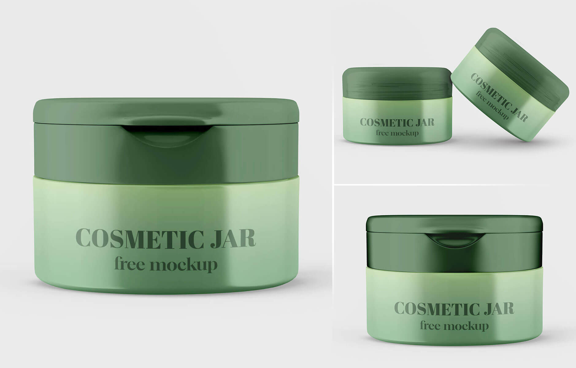 Free Cosmetic Jar PSD Mockup Set