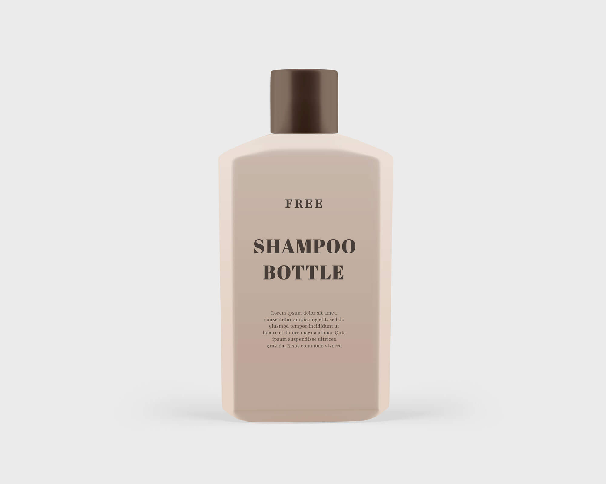 Free Plastic Shampoo Bottle Mockup Set PSD1