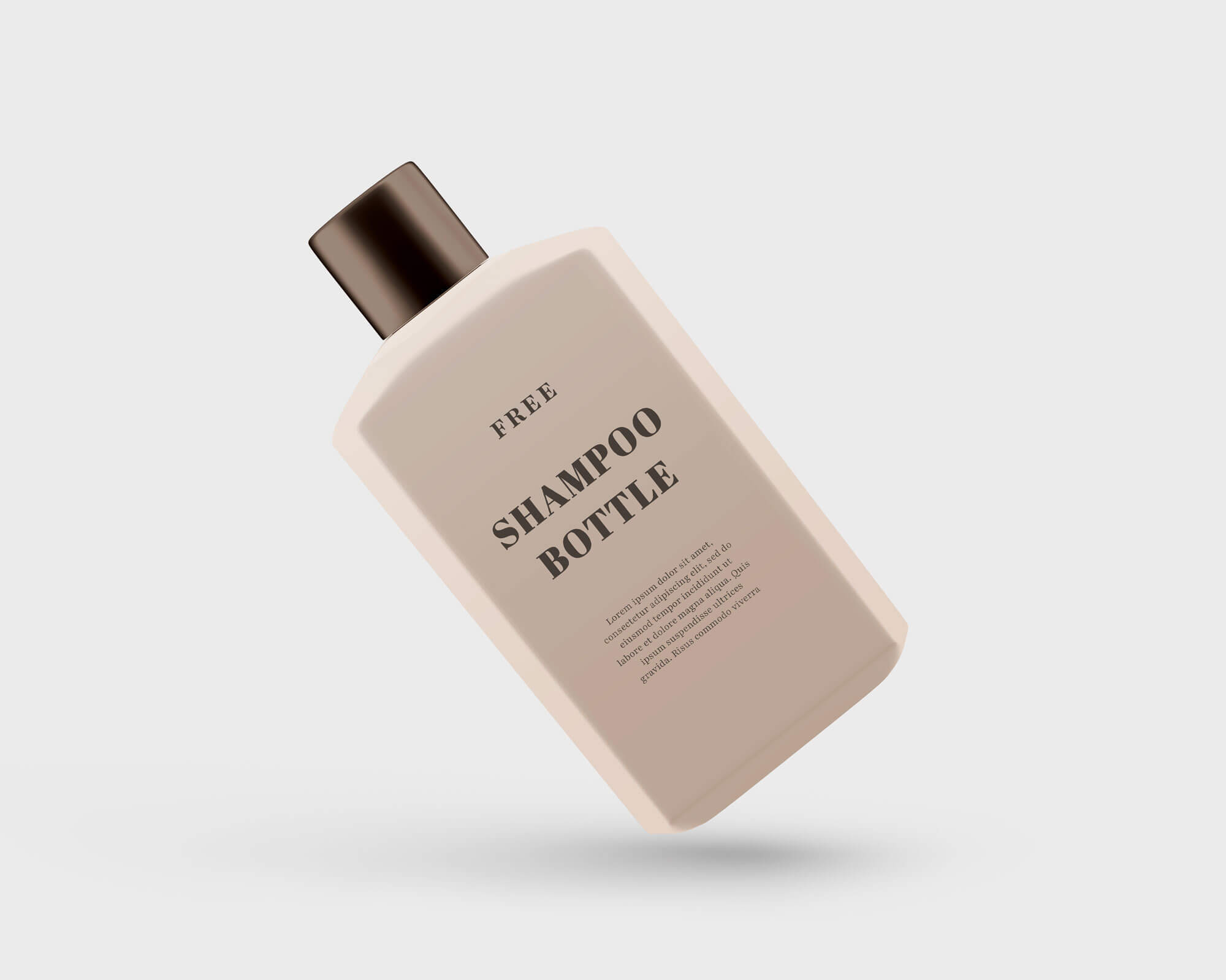 Free Plastic Shampoo Bottle Mockup Set PSD2