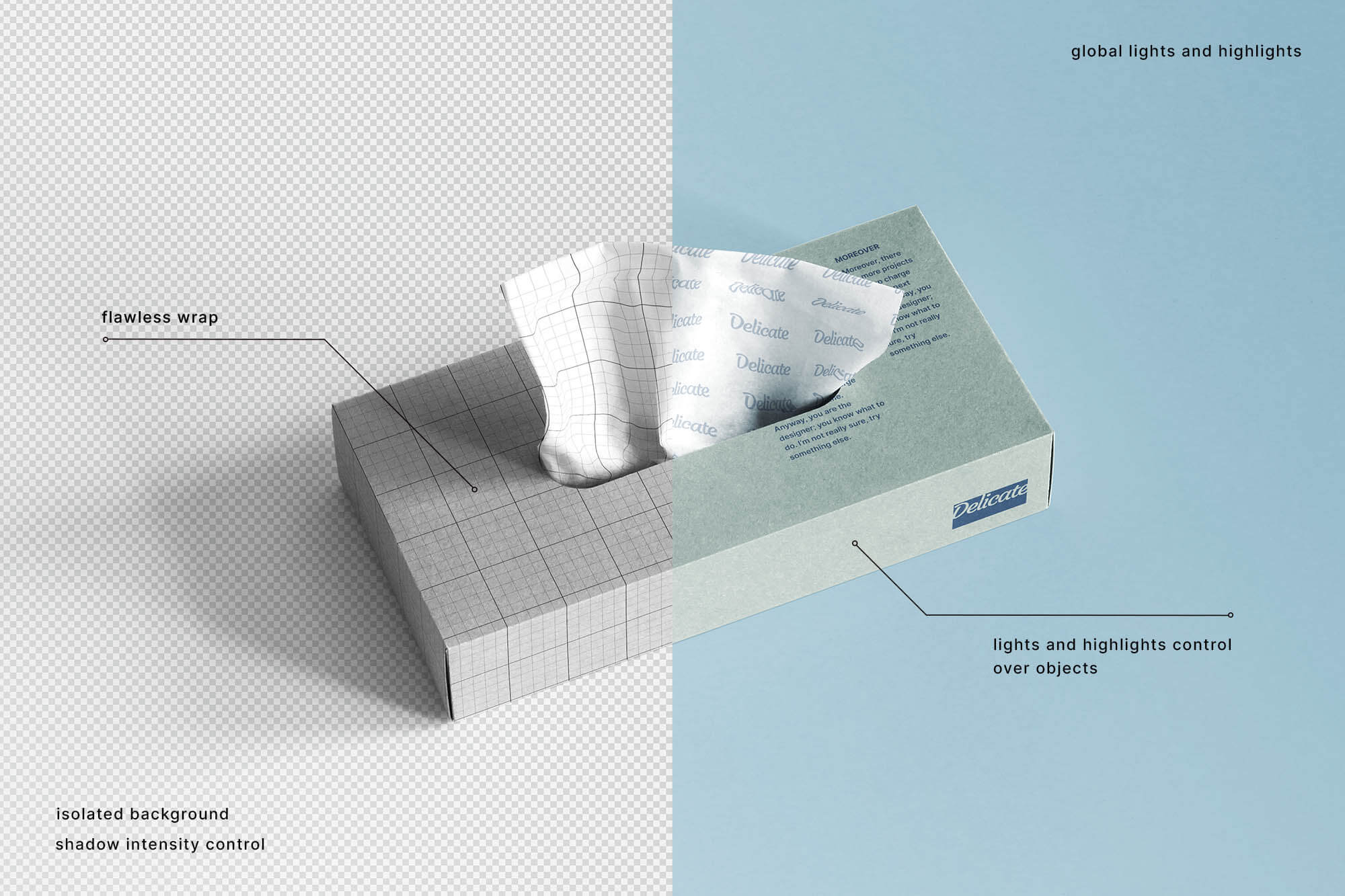 Tissue Box Mockup PSD2