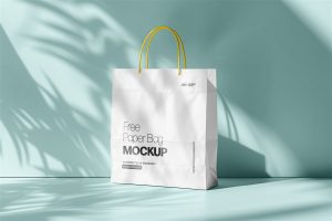 Paper Bag Mockup With Shadow Overlay1