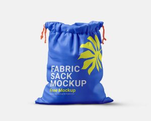 Free Fabric Sack Mockup 1