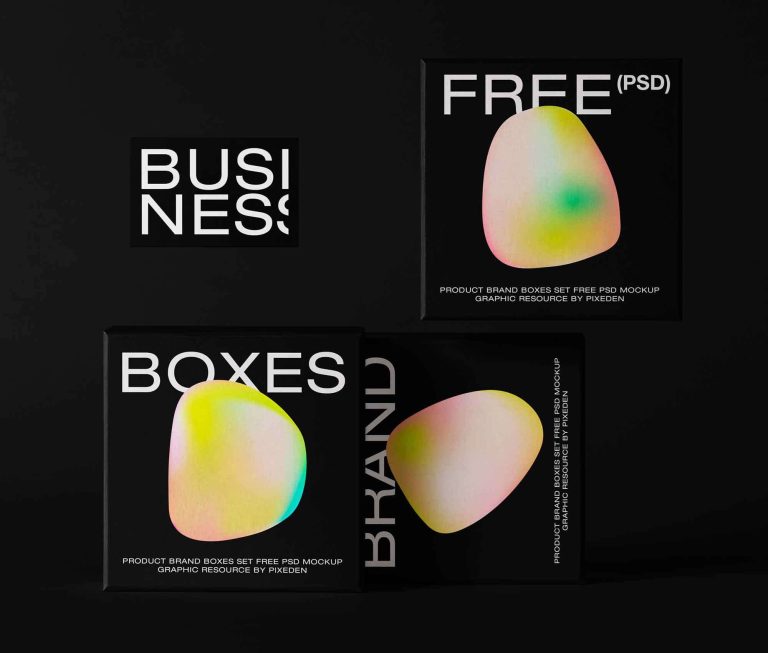 Free Product Box Packaging Mockup PSD