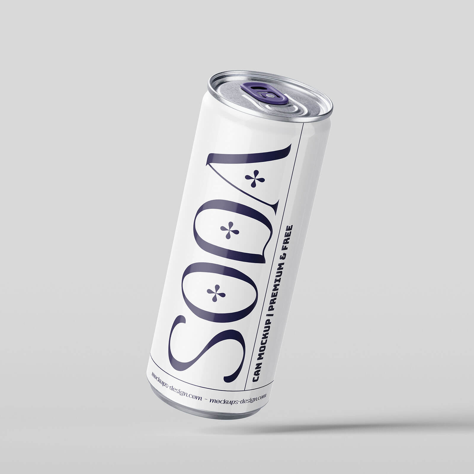 4 Free 250ml Soda Tin Beverage Can Mockup PSD Files