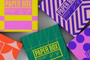 Top View Cardboard Boxes Mockup