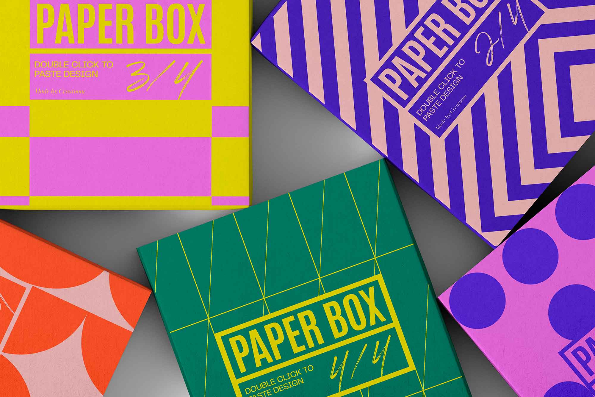 Top View Cardboard Boxes Mockup