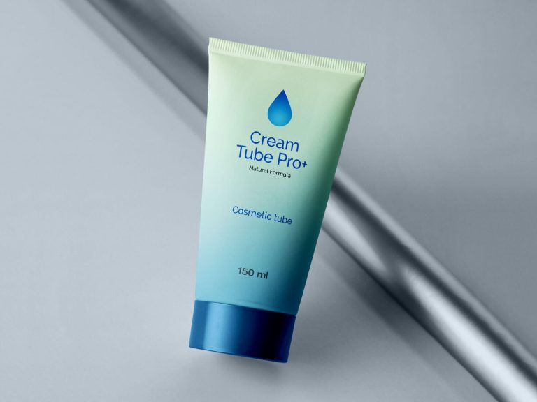 Free Cosmetic Matte Cream Tube Mockup PSD