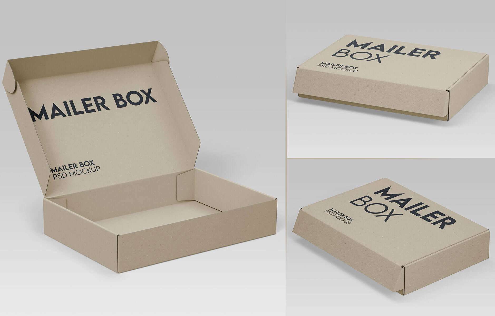 Free Mailer Box Mockup PSD