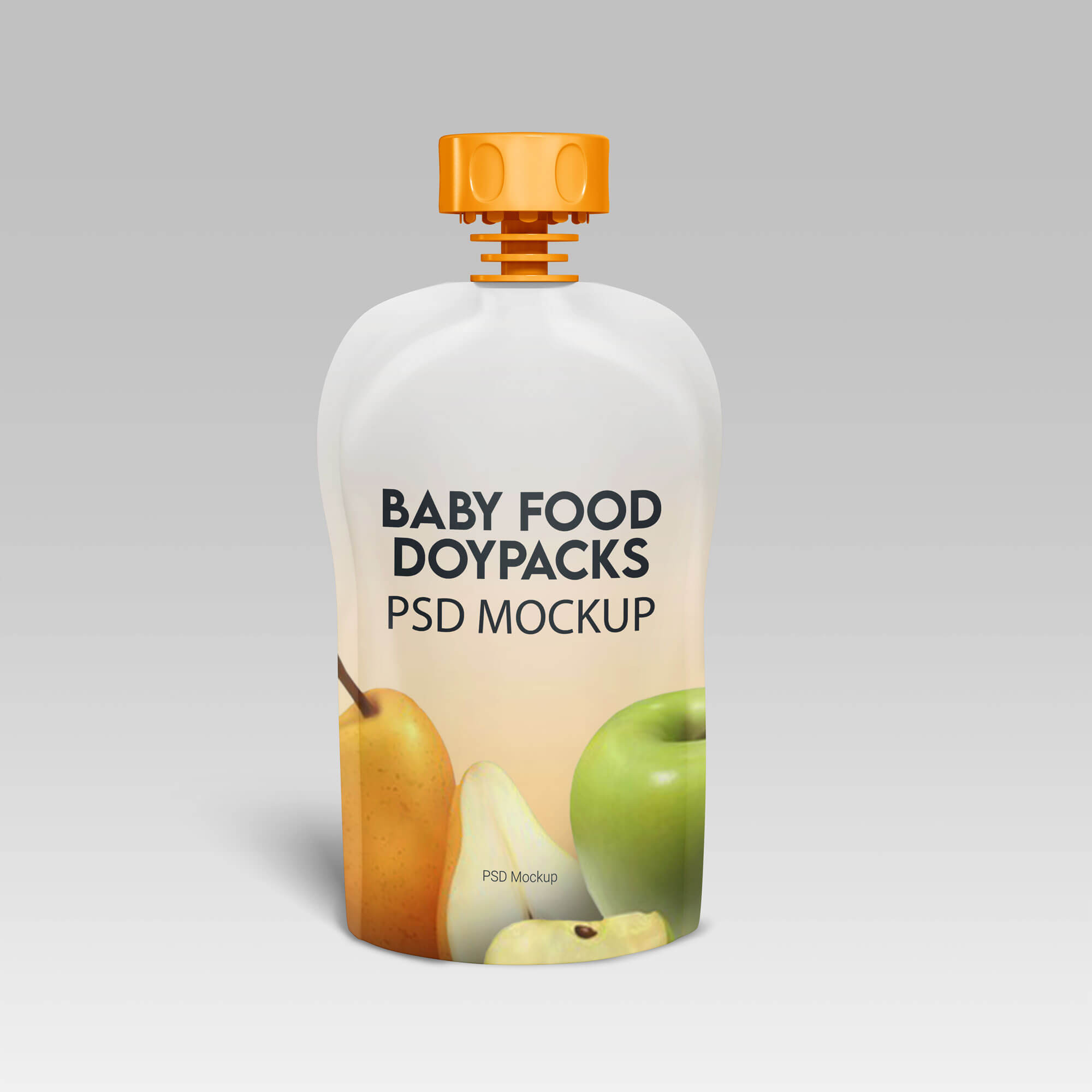 Baby Food Doypacks PSD Mockup 01