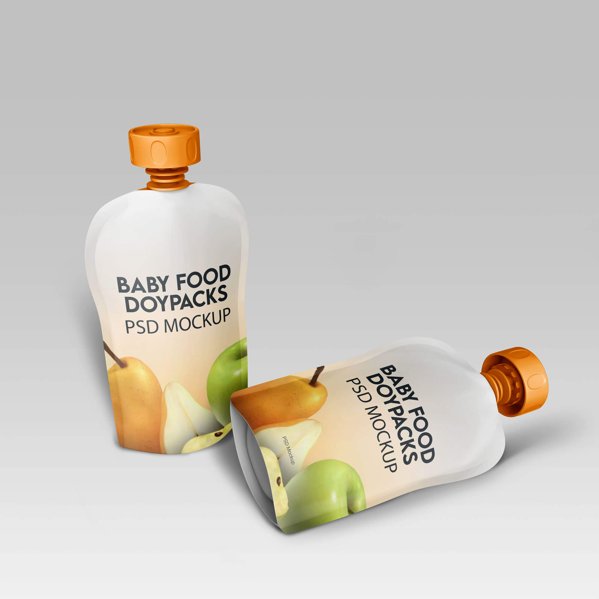 Baby Food Doypacks PSD Mockup 03