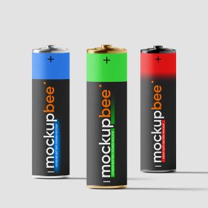 Free AA Battery Mockup