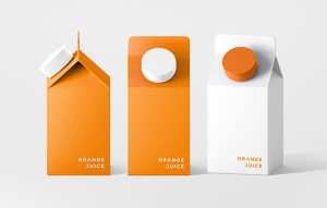 Free Small Juice Milk Carton Mockup PSD