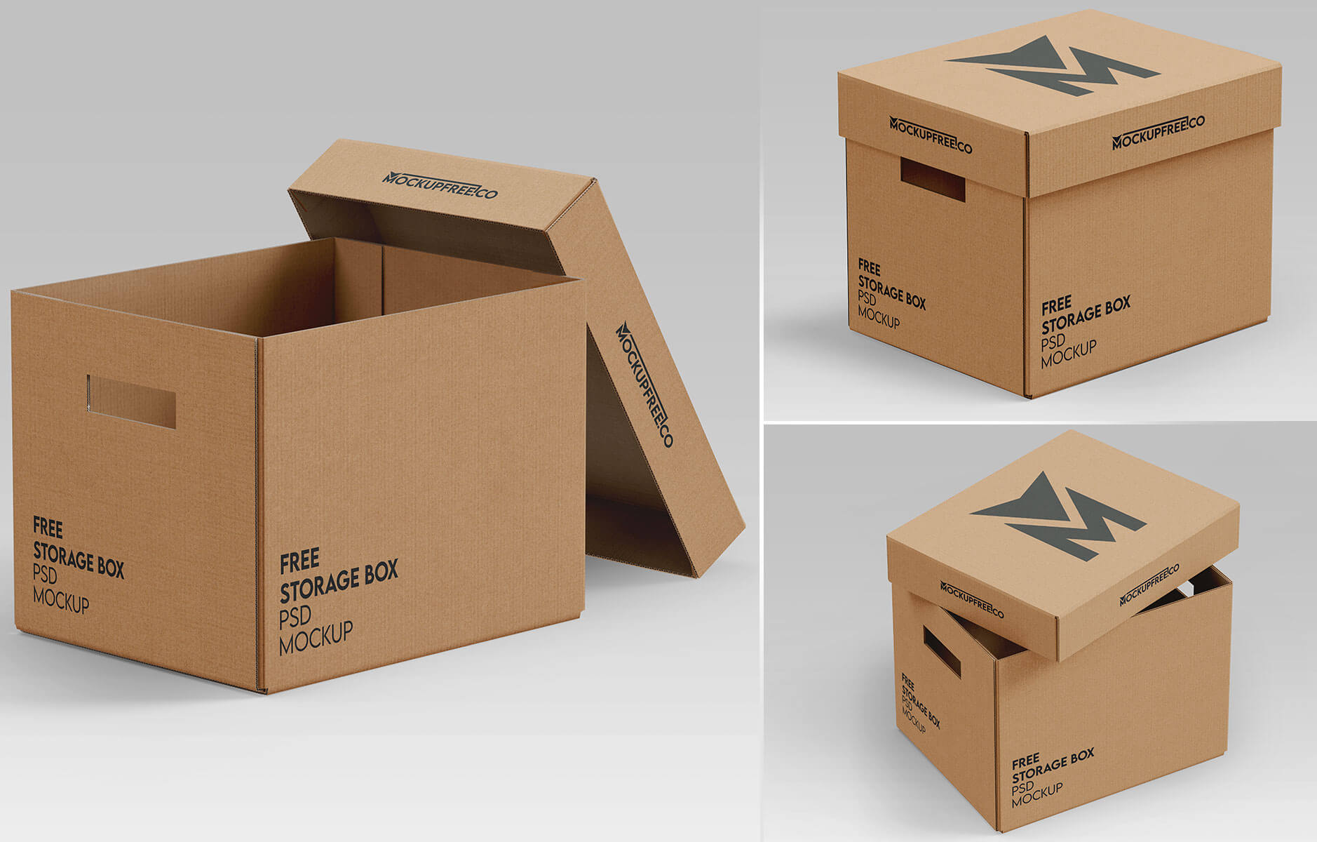 Free Storage Box PSD Mockup