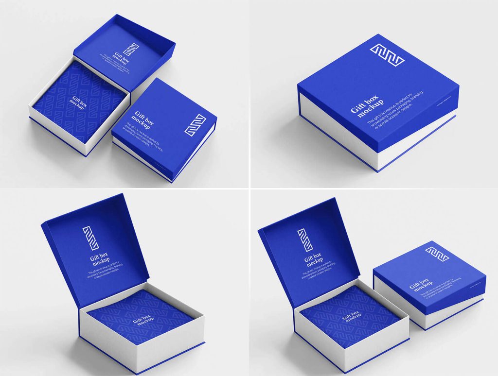 5 Free Elegant Jewelry Gift Box Mockup PSD Files