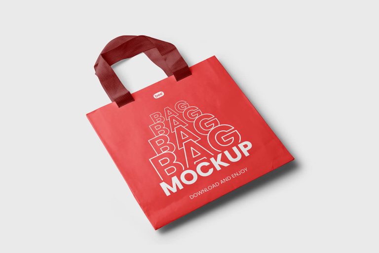 Free Small Bag with Wide Handle Mockup PSD