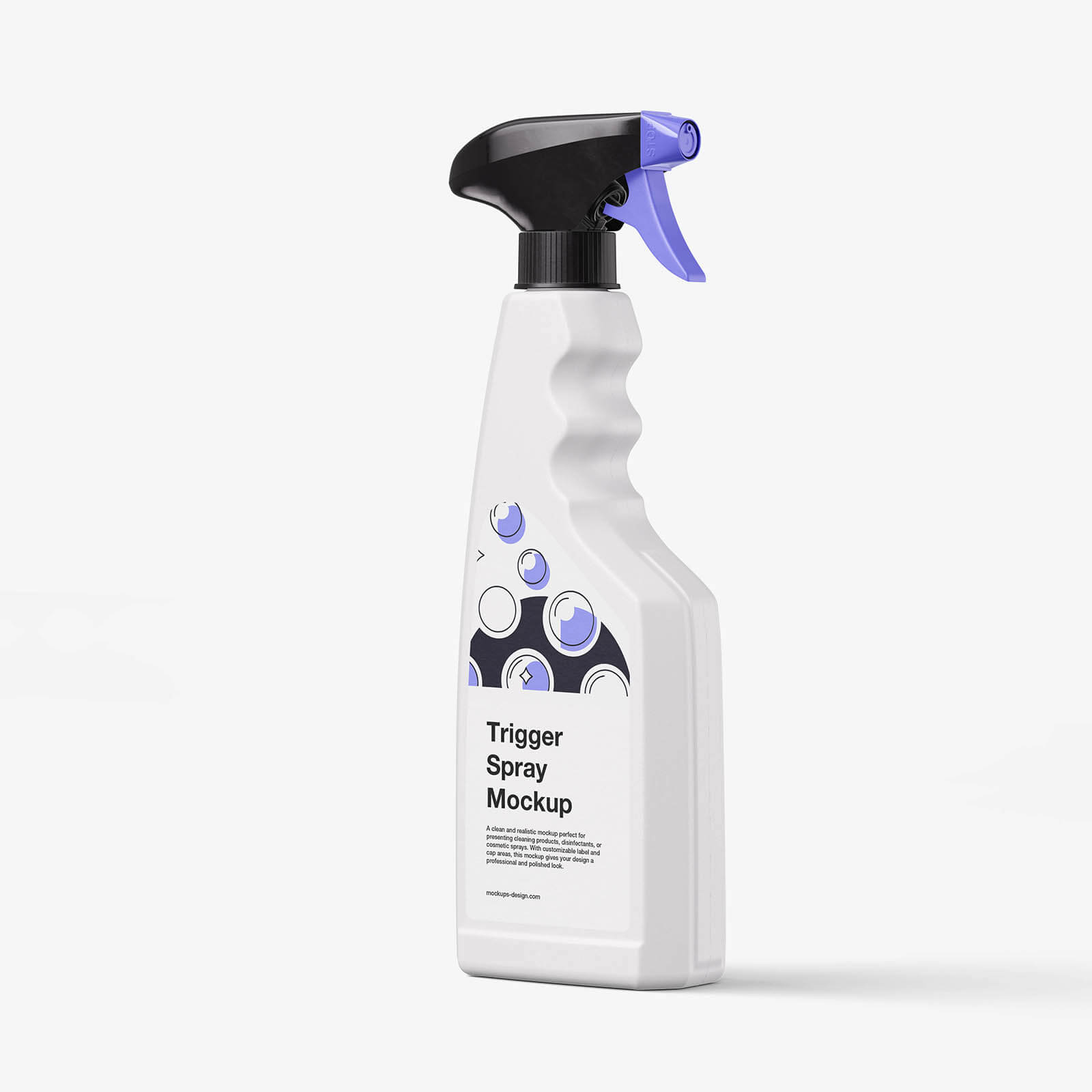 4 Free Plastic Trigger Head Spray Bottle Mockup PSD Set