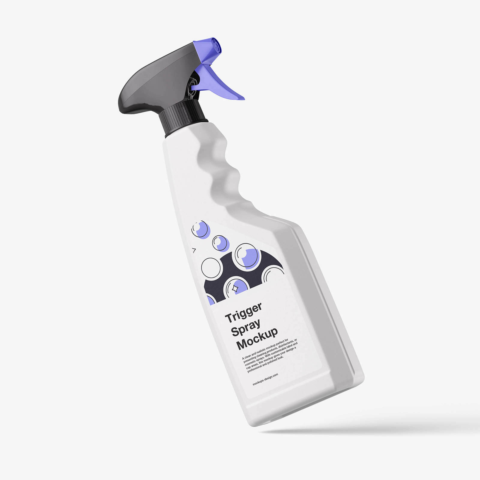 4 Free Plastic Trigger Head Spray Bottle Mockup PSD Set