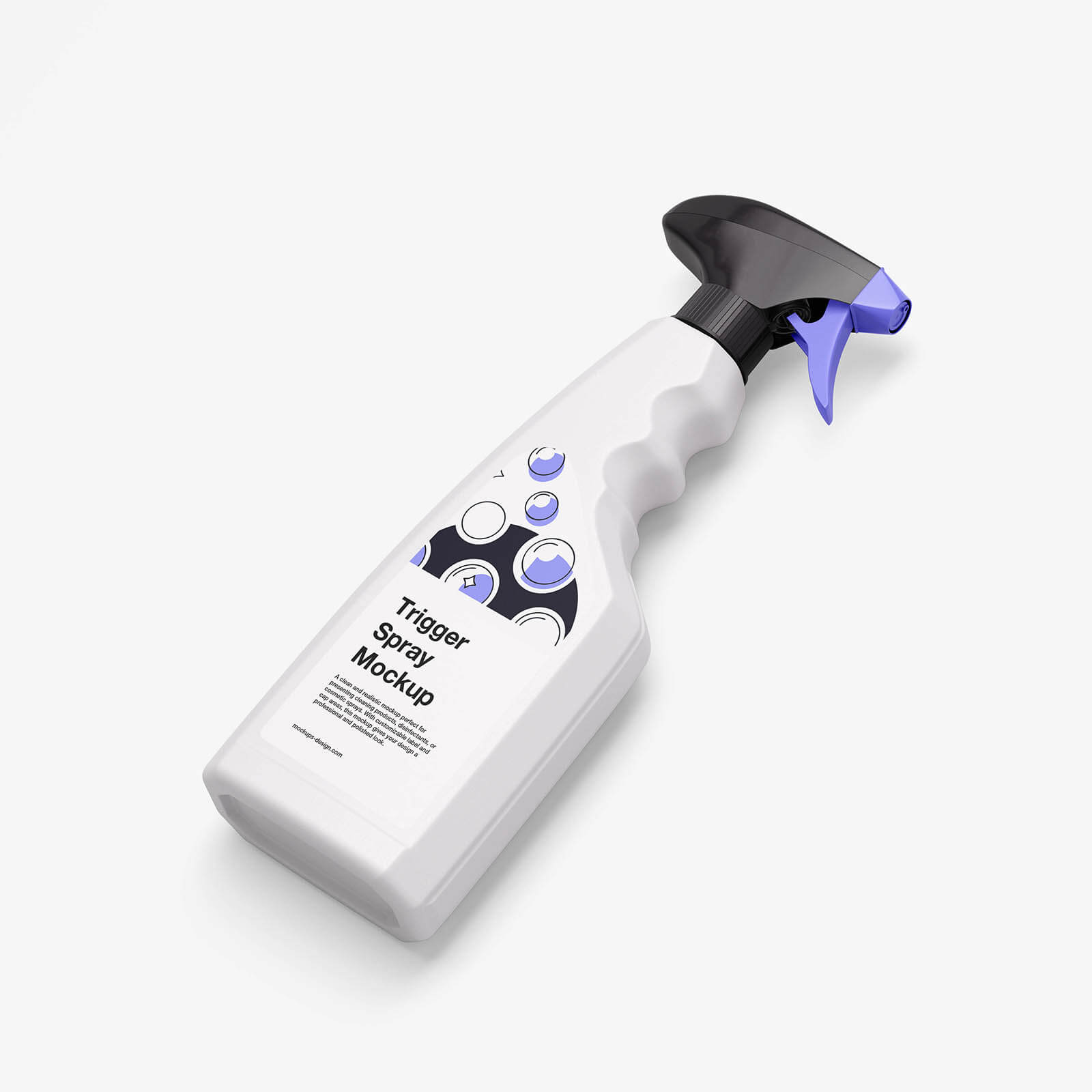 4 Free Plastic Trigger Head Spray Bottle Mockup PSD Set