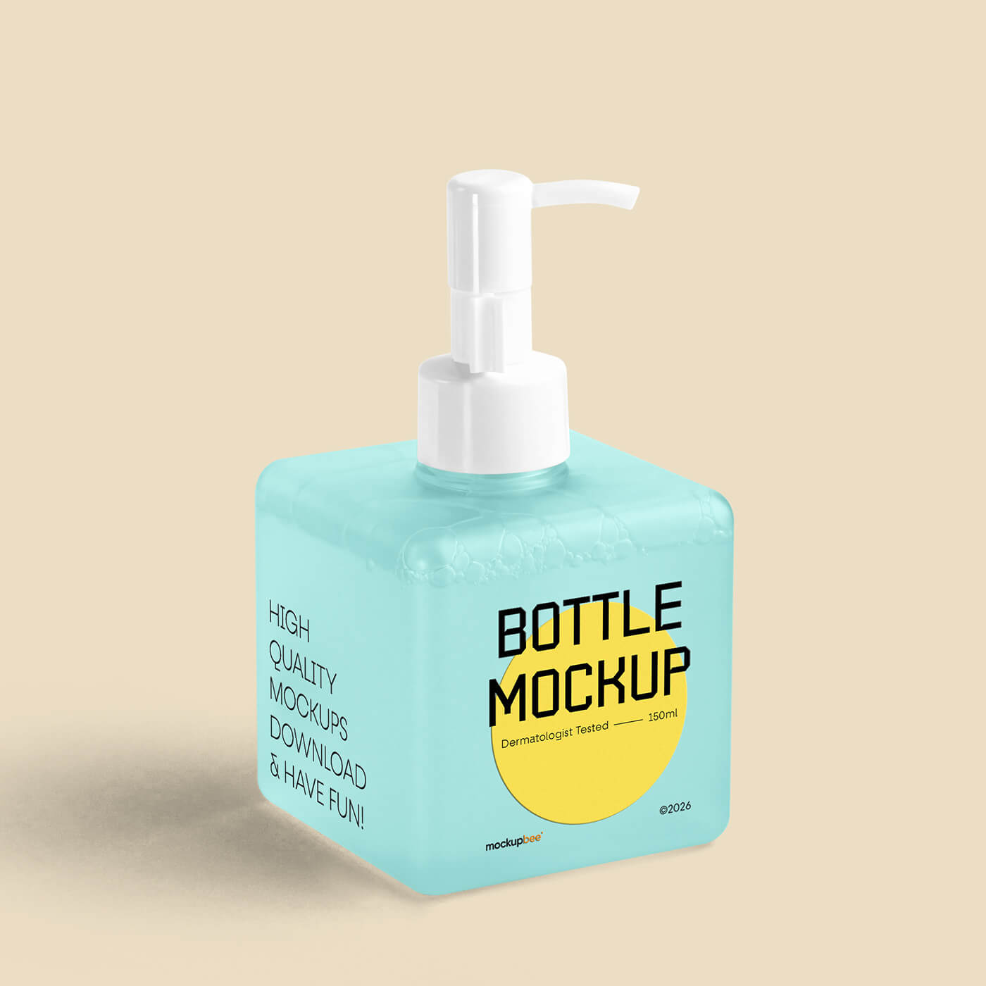 Free Premium Liquid Soap Dispenser Bottle Mockup PSD