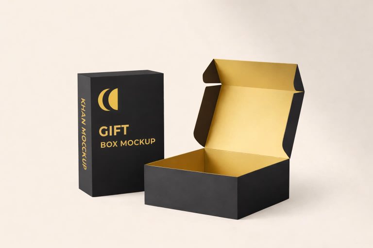 Free Courier Mailer Box for Shipping eCommerce Packaging mockup