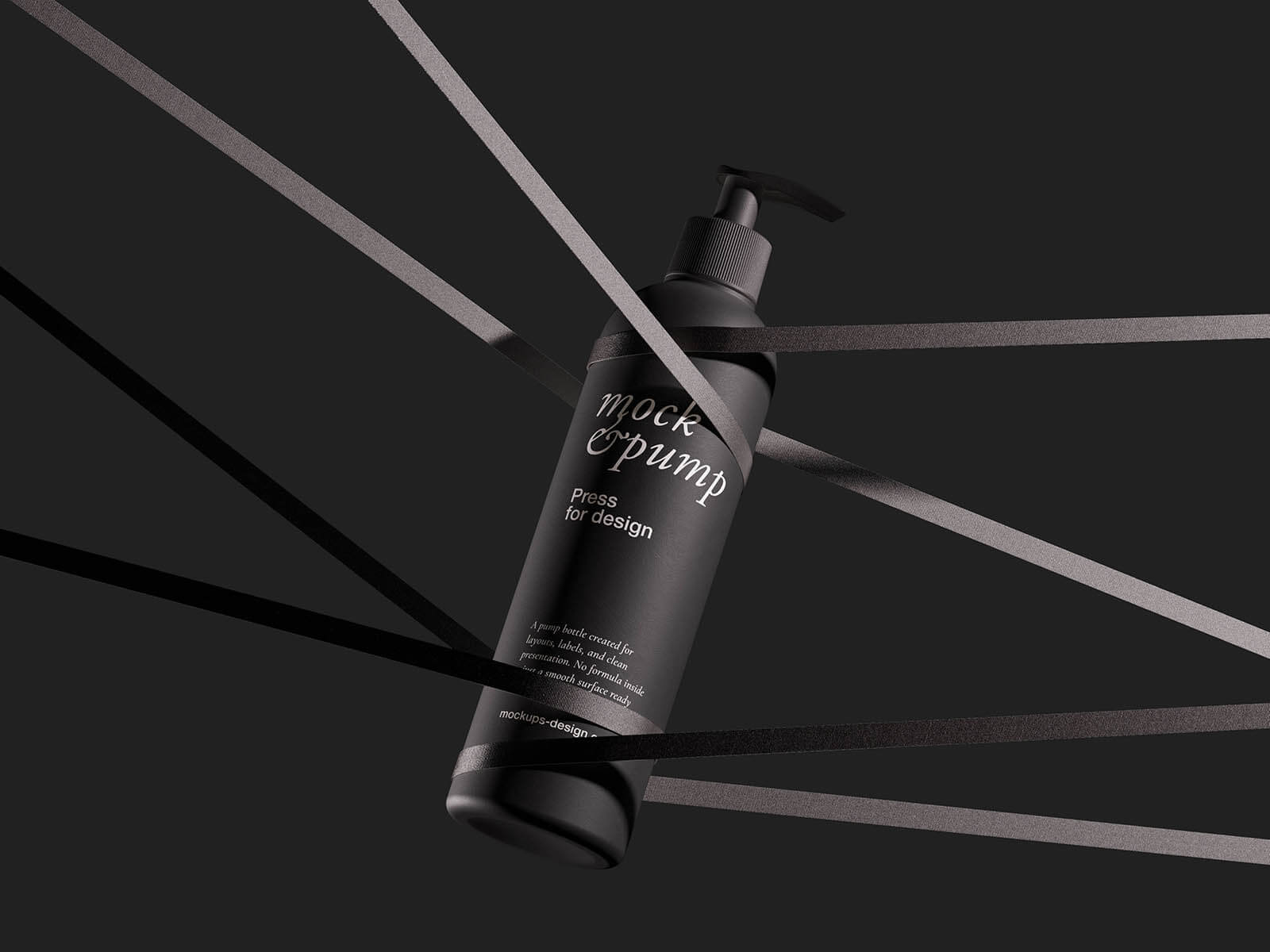 Free Artistic Pump Bottle Mockup PSD