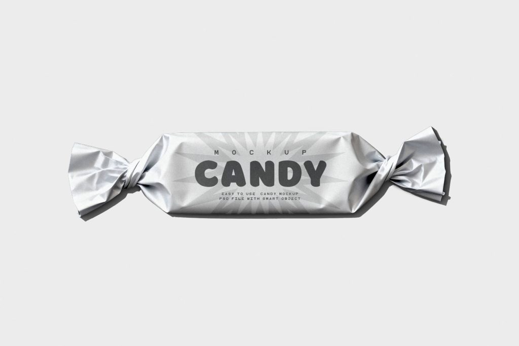 Free Candy Wrapper Mockup PSD2