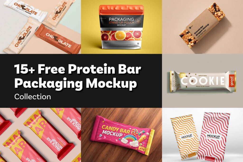 15 Free Protein Bar Packaging Mockup PSD Pacagemockup
