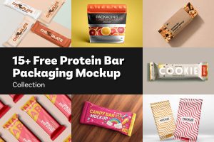 15 Free Protein Bar Packaging Mockup PSD Pacagemockup
