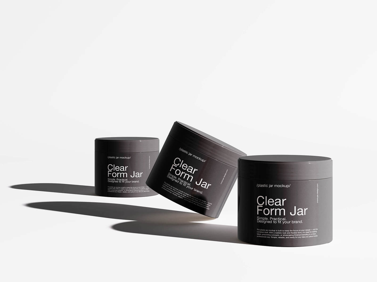 4 Free Versatile Plastic Jar Mockup PSD